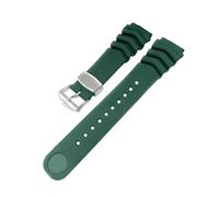 POYNMRE Harzarmband + Metallhalterring, Stahlverschluss, kompatibel mit Prospex SPR009 SKX007 SKX009, wasserdichtes Taucher-Sportuhrenarmband, 20 mm, 22(Green silver-nologo,20mm)