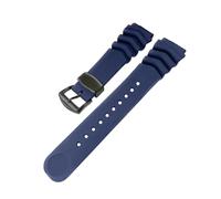 POYNMRE Harzarmband + Metallhalterring, Stahlverschluss, kompatibel mit Prospex SPR009 SKX007 SKX009, wasserdichtes Taucher-Sportuhrenarmband, 20 mm, 22(Blue black-nologo,22mm)