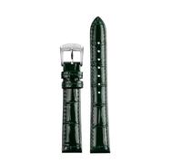 POYNMRE Helles Rindsleder-Uhrenarmband, weicher Uhrengürtel, 12 mm, 14, 16, 18, Damen-Echtlederarmband, kompatibel mit Casio, Citizen, Fossil, Lila, Weiß(Green-steel pin,16mm)
