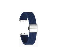 POYNMRE Herren-Silikon-Uhrenarmband, kompatibel mit Casio GMW-B5000 GMW-B2100 MRG-B5000, kleines quadratisches modifiziertes GMW-B5000-Gummiarmband(BlueSilver,For GMW-B5000)