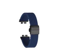 POYNMRE Herren-Silikon-Uhrenarmband, kompatibel mit Casio GMW-B5000 GMW-B2100 MRG-B5000, kleines quadratisches modifiziertes GMW-B5000-Gummiarmband(Blue-Black,For MRG-B5000)