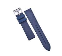 POYNMRE Hight Hybrid FPM/FKM Lederarmbänder 20mm 22mm Schnellverschluss Uhrengürtel Tauchen Wasserdichte Fluorkautschuk Uhrenarmbänder(All Blue-Silver,22mm)