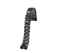 POYNMRE Hochwertige Keramik-Uhrenarmbänder, schwarz/weiß, for J12-Armband, 16 mm, 19, Edelstahl-Uhrenkette mit Faltschließe(Noir,For woman 16mm)