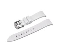 POYNMRE Hochwertiges Fluorkautschuk-Uhrenarmband mit Schnellverschluss, FKM-Uhrenarmband, 18-19-20-21-22-23-24 mm, kompatibel allen Taucheruhrenarmbändern(White Silver,22mm)