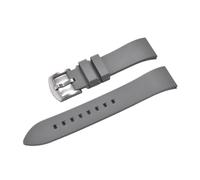 POYNMRE Hochwertiges Fluorkautschuk-Uhrenarmband mit Schnellverschluss, FKM-Uhrenarmband, 18-19-20-21-22-23-24 mm, kompatibel allen Taucheruhrenarmbändern(Grey Silver,21mm)