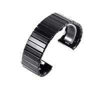 POYNMRE Keramik-Armbandkette, kompatibel mit Rado LD Black Diamond-Uhrenarmband, 27 mm, 35, Herren-Uhrenarmband aus schwarzer Keramik Faltschließe(27mm)