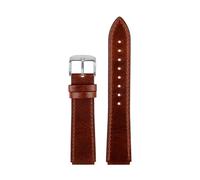 POYNMRE Kompatibel mit Casio AE-1200WH/1300/1000/A159/A158 AQ-S810W MRW-200H Band, echtes Lederarmband, Herren-Retro-Armband, 18 mm(Brown silver pin)