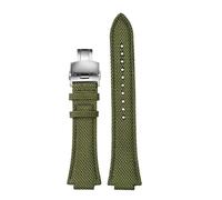 POYNMRE Kompatibel mit Casio-Armband Edifice Metall-Edelstahlarmband Farm Oak EFB-680 Herren 5579 Uhrenkette 14 mm Faltschließe Armband(Green silver Folding)
