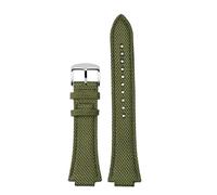 POYNMRE Kompatibel mit Casio-Armband Edifice Metall-Edelstahlarmband Farm Oak EFB-680 Herren 5579 Uhrenkette 14 mm Faltschließe Armband(Green silver pin)