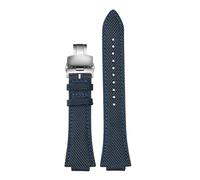 POYNMRE Kompatibel mit Casio-Armband Edifice Metall-Edelstahlarmband Farm Oak EFB-680 Herren 5579 Uhrenkette 14 mm Faltschließe Armband(Blue silver Folding)