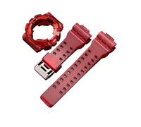 POYNMRE Kompatibel mit Casio G-SHOCK GA-100/110/120/140 GD-100/110/120 GAX-100 GLS-100 TPU-Harz-Uhrenarmbandgehäuse Herren-Sport-Lünettenband(Red)