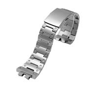 POYNMRE Kompatibel mit Casio GMW-B5000 GM-B2100 GMB2100 GMC-B2100 MRG-B2100D Serie Edelstahl Uhrenarmband Herren Schwarz Gold Metall(Silver,For GMW-B5000)