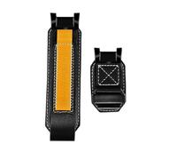 POYNMRE Kompatibel mit Casio Looped Watchband G-SHOCK Big Mud King GWG-B1000 GWG-1000 GWG-2000 Modifiziertes Retro-Uhrenarmband aus echtem Leder(Black white,For GWG-1000)