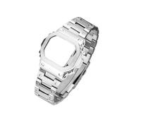 POYNMRE Kompatibel mit Casio Modified Metal Watch Case und Strap DW5600 DW-5600 GW-B5600 GW-M5610 Herren Edelstahl-Armbandgehäuse