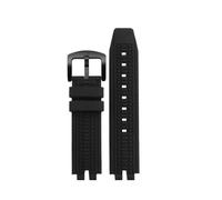POYNMRE Kompatibel mit Casio Mountaineering PROTREK PRW-3000 PRW-3100 PRW-6000 PRW-6100Y PRG-300 330 Silikonarmband Herrenarmband(Black-black)