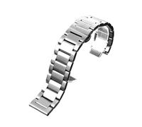 POYNMRE Kompatibel mit Casio PRG-600YB/PRG-650/PRW-6600 GA2000 Edelstahlarmband 24 mm Herrenarmband aus schwarzem Metall(A silver)