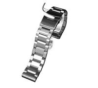 POYNMRE Kompatibel mit Casio PRG-600YB/PRG-650/PRW-6600 GA2000 Edelstahlarmband 24 mm Herrenarmband aus schwarzem Metall(B silver)