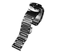 POYNMRE Kompatibel mit Casio PRG-600YB/PRG-650/PRW-6600 GA2000 Edelstahlarmband 24 mm Herrenarmband aus schwarzem Metall(F Black)