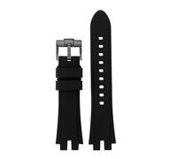 POYNMRE Kompatibel mit Casio PROTREK PRW-3100 PRW-6000 6100 PRW-3000 Weiches Herren-Armband, Sport-Outdoor-Silikon-Uhrenarmband, modifiziertes Zubehör(Black-black pin)