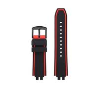 POYNMRE Kompatibel mit Casio-Serie GBD-200 GBD-200UU GBD-200SM Silikonkautschuk-Uhrenarmband Outdoor-Sport Wasserdichtes Armband Armband Mit Werkzeug(Black red-black)