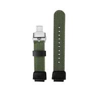 POYNMRE Kompatibel mit Casio Strap DW-9052 9050 9051 DW6900 Serie Herren Outdoor Sports Nylon Canvas Uhrenarmband Modifikationszubehör(Army Green silver B)