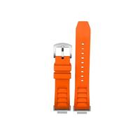 POYNMRE Kompatibel mit Casio Strap GM-5600 DW5600/DW5610 GM-110 Serie Fluoro Gummi Armband Sport Silikon herren Uhr Zubehör 16mm(Orange Silver)
