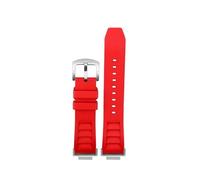 POYNMRE Kompatibel mit Casio Strap GM-5600 DW5600/DW5610 GM-110 Serie Fluoro Gummi Armband Sport Silikon herren Uhr Zubehör 16mm(Red Silver)