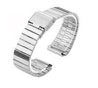 POYNMRE Kompatibel mit Casio Vintage WatchStrap A168w AEQ-110 A168 A158W 159 A169 B650 AQ230 700 Metall Edelstahl Armband Armband 13mm 18mm(A-silver,18mm)