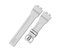POYNMRE Kompatibel mit Casio Watch GBA-800 GMA-B800 Herren-Harzarmband, wasserdichtes Silikonkautschuk-Armband, Ersatzarmband, Zubehör(Bianco)