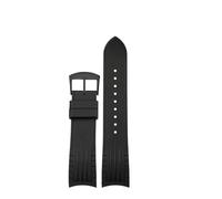 POYNMRE Kompatibel mit Citizen Blue Angel Radio Wave Curved Rubber Watchband AT8020-54L 8020-03l Dunkelblaues Herren-Uhrenarmband aus Silikon, 22 mm(Black - black pin)