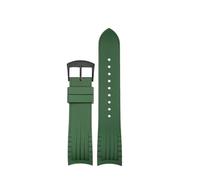 POYNMRE Kompatibel mit Citizen Blue Angel Radio Wave Curved Rubber Watchband AT8020-54L 8020-03l Dunkelblaues Herren-Uhrenarmband aus Silikon, 22 mm(D green-black pin)