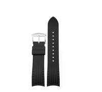 POYNMRE Kompatibel mit Citizen Blue Angel Radio Wave Curved Rubber Watchband AT8020-54L 8020-03l Dunkelblaues Herren-Uhrenarmband aus Silikon, 22 mm(Black-steel pin)