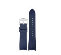 POYNMRE Kompatibel mit Citizen Blue Angel Radio Wave Curved Rubber Watchband AT8020-54L 8020-03l Dunkelblaues Herren-Uhrenarmband aus Silikon, 22 mm(Blue-steel pin)