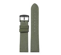 POYNMRE Kompatibel mit Citizen BM8475 BM7140 Seiko Uhrenarmband, wasserdicht, Nylon, Canvas, Sport, Outdoor, Lederarmband, Herren, 20 mm, 22, 23, Grün(Army green black pin,24mm)