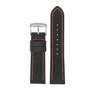 POYNMRE Kompatibel mit Citizen BM8475 BM7140 Seiko Uhrenarmband, wasserdicht, Nylon, Canvas, Sport, Outdoor, Lederarmband, Herren, 20 mm, 22, 23, Grün(Black Orange steel p,22mm)