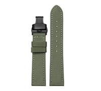 POYNMRE Kompatibel mit Citizen BM8475 BM7140 Seiko Uhrenarmband, wasserdicht, Nylon, Canvas, Sport, Outdoor, Lederarmband, Herren, 20 mm, 22, 23, Grün(Green black Folding,23mm)