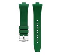POYNMRE Kompatibel mit Citizen NJ0150 NJ0151 NJ0158 Uhr Fluorkautschukband FKM Armband Herrenarmband Schnellverschluss-Armband(Green)