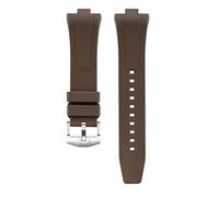 POYNMRE Kompatibel mit Citizen NJ0150 NJ0151 NJ0158 Uhr Fluorkautschukband FKM Armband Herrenarmband Schnellverschluss-Armband(Brown)