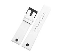 POYNMRE Kompatibel mit DIESEL Echtlederarmband DZ7311 DZ7332 DZ4318 DZ4323 Uhrenarmband Schwarz Braun Weiß Herrenarmband 22mm 24mm 26mm 28mm 30m(White black rivet,22mm)