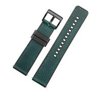 POYNMRE Kompatibel mit HUAWEI Omega Tissot IWC, Uhrenarmband aus Rindsleder Silikonunterseite, Herren, wasserdichtes Gummiarmband, Zubehör, 20 mm, 22(Blue Black buckle,20mm)
