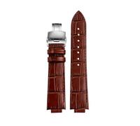 POYNMRE Kompatibel Mit LV-Uhrenarmband Louis Vuitton Tambour-Uhrengürtel Q114k Q1121 Schnellverschluss-Uhrenarmband Aus Rindsleder, Erhöht, 18 X 10 Mm, 21 12(Brown silver)
