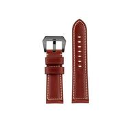 POYNMRE Leder-Uhrenarmband, kompatibel mit Panerai Retro-Uhrenarmband, Rindslederarmband, 22 mm, 24, 26, Herren-Armband, Uhrenarmband, Zubehör(Brown black,26mm)
