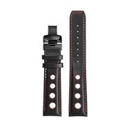 POYNMRE Lederarmband for Uhren, kompatibel mit Tissot 1853 T91 PRS516 T044, Uhrenzubehör, 20 mm, Schwarzbraun, Uhrenarmband for Männer und Frauen(Blackred-black)