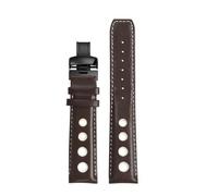 POYNMRE Lederarmband for Uhren, kompatibel mit Tissot 1853 T91 PRS516 T044, Uhrenzubehör, 20 mm, Schwarzbraun, Uhrenarmband for Männer und Frauen(Brownwhite-black)