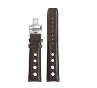 POYNMRE Lederarmband for Uhren, kompatibel mit Tissot 1853 T91 PRS516 T044, Uhrenzubehör, 20 mm, Schwarzbraun, Uhrenarmband for Männer und Frauen(Brown-silver)