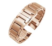 POYNMRE Massives Edelstahl-Armband, Ersatz-Metallband, kompatibel mit Ar-mani AR2447 2434 2432 2448 Herren-Uhrenkette, 22 mm, Schwarz/Silber(Rose gold)