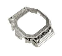POYNMRE Modifizieren Sie das Gmw B5000 FKM-Gummi-Uhrenarmband, kompatibel mit Casio GMW-B5000 GM-B2100 Fluorkautschuk-Uhrenarmband, Metallgehäuse, Anzugzubehör(Carved style Case,For GMW-B5000)