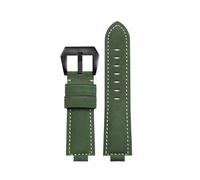 POYNMRE Modifiziertes Uhrenarmband aus Rindsleder, kompatibel mit Casio GM-2100 GA2100 GA-2100 GM110 GA-110/120 GD-110 Armband, 24 x 16 mm(Army green-black)