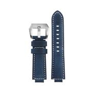 POYNMRE Modifiziertes Uhrenarmband aus Rindsleder, kompatibel mit Casio GM-2100 GA2100 GA-2100 GM110 GA-110/120 GD-110 Armband, 24 x 16 mm(Blue-silver)
