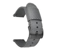 POYNMRE Nylonarmband, kompatibel mit Casio Pro Trek PRW-6600 PRG-600/650Y GA-2000, Edelstahl-Schnalle, Canvas, Herren-Schnellverschluss, Ersatz-Uhrenarmband(Grey black)